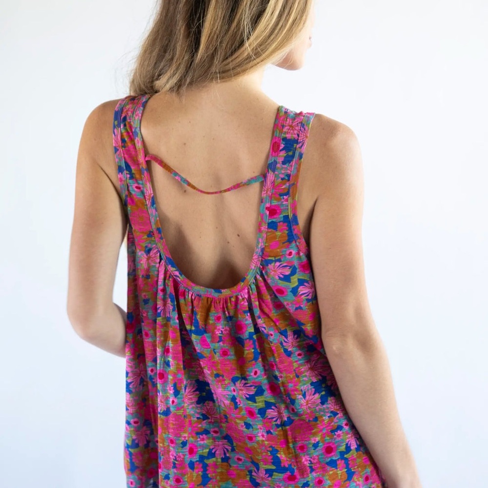 NATURAL LIFE  Free Spirit Knit Tank Top - Cream Botanicals - L/XL - Picture 3 of 9